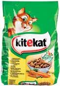 KUTYAELEDEL KONZERV 1240 g (193 /1 kg) 299 * 20% 239 KITEKAT SZÁRAZ MACSKAELEDEL 1,8 kg (499 /1 kg) 1.