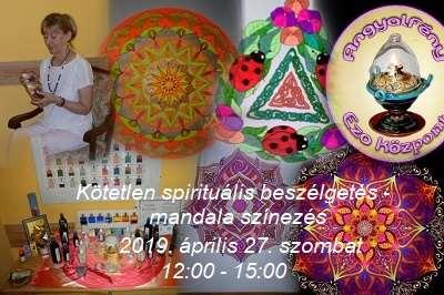 Kötetlen spirituális beszélgetés mandala színezés 06-30-438-9514; molnarklara@t-online.