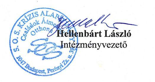 Pénzügyi beszámoló a Biatorbágy Város által az S.O.S. Krízis Alapítványnak folyósított díj felhasználásáról 2018.
