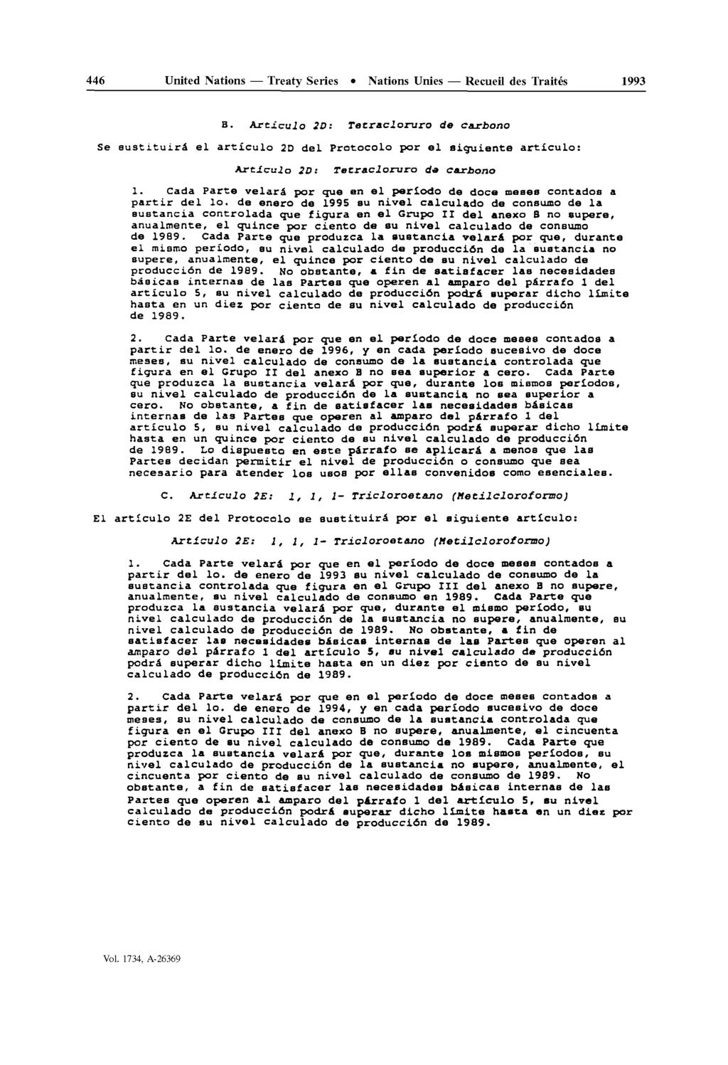 446 United Nations Treaty Series» Nations Unies Recueil des Traités 1993 B.