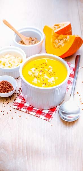 Sütőtökös répaleves cheddar sajttal Program Soup (Leves) 6 15 perc 30 perc 1 sütőtök, 700 g körüli 5 répa 1/2 vöröshagyma Csipet szerecsendió 600 ml víz 1 csirkehúsleves kocka 1 tk magvas mustár 100