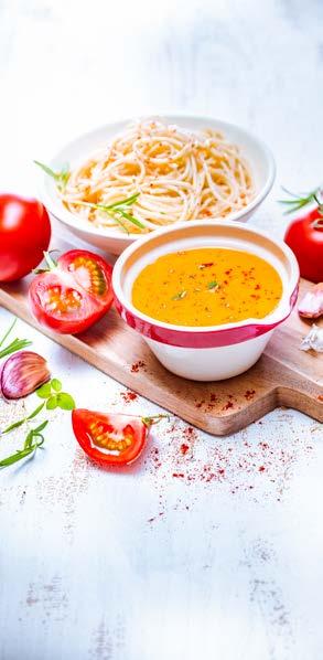 Paradicsomszósz Program Hot Sauce (Forró szósz) 6 10 perc 15 perc 5 szabadföldi, érett paradicsom 1/2 vöröshagyma 2 gerezd fokhagyma 1 ek balzsamecet 4 ek olívaolaj 1 tk paradicsompüré 2 ek víz 1 tk