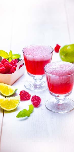 Málna-limonádé koktél Program Ice Crush (Jégaprító) 6 5 perc 200 g málna 2 bazsalikomlevél 1 lime 8 jégkocka 3 ek cukor 700 ml limonádé 1. Reszelje le a lime héját és csavarja ki a levét.
