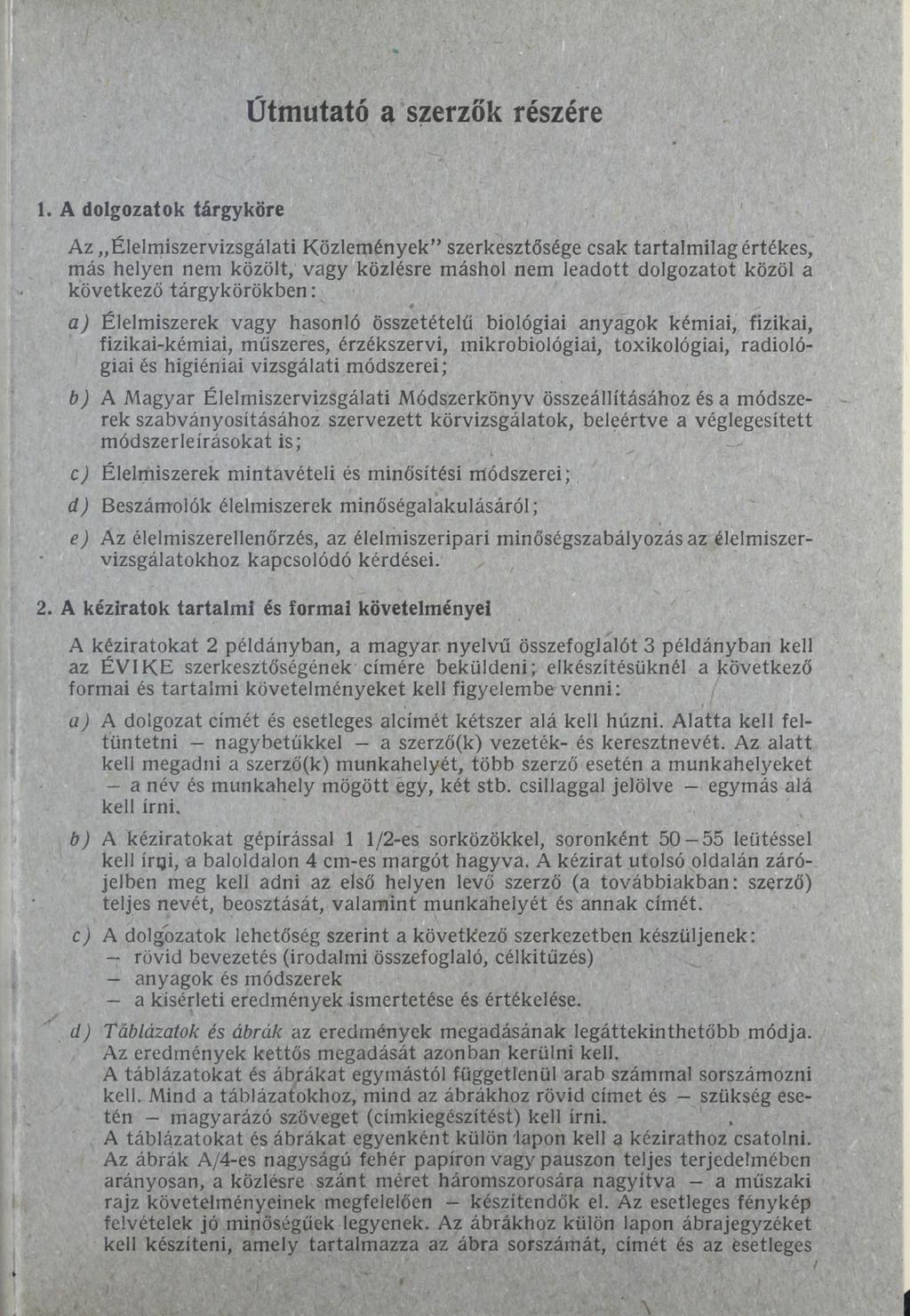 Útmutató a szerzők részére 1.
