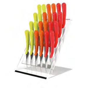004 white / orange 4-pc knife block set paring, serrated