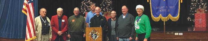 Knights annual Christmas party in December. Those pictured are: (left to right) Carl J.