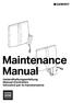 Maintenance Manual Instandhaltungsanleitung Manuel d'entretien Istruzioni per la manutenzione