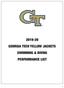 GEORGIA TECH YELLOW JACKETS SWIMMING & DIVING PERFORMANCE LIST