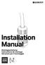 Installation Manual. Montageanleitung Instructions de montage Istruzioni per il montaggio