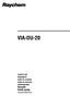 VIA-DU-20. Control unit Regelgerät Unité de contrôle Unitá di controllo Säädinyksikkö. Sterownik Vezérlő egység