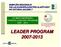 LEADER PROGRAM 2013 2007-2013