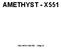 AMETHYST - X551. Használati utasítás Magyar