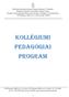 KOLLÉGIUMI PEDAGÓGIAI PROGRAM