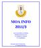 MOA INFO 2011/3 MAGYAR OLIMPIAI AKADÉMIA. 1146 Budapest Istvánmezei út 1 3. Tel: 1/460 6826, Fax: 1/386 9670 E mail: jmaria@mob.hu