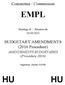 Committee / Commission EMPL. Meeting of / Réunion du 03/09/2015. BUDGETARY AMENDMENTS (2016 Procedure) AMENDEMENTS BUDGÉTAIRES (Procédure 2016)