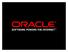 Az Oracle 9i Platform az. e-üzleti Intelligencia. szolgálatában. Radnai Szabolcs. BI&W üzletág vezető Oracle Corporation