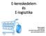 E-kereskedelem és E-logisztika. Göcs László mérnöktanár KF-GAMF Informatika Tanszék gocs.laszlo@gamf.kefo.hu