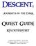 Descent: Journeys in the Dark. Quest Guide. Küldetésfüzet