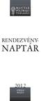 RENDEZVÉNY- NAPTÁR ÁPRILIS MÁJUS