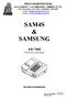 SAM4S & SAMSUNG. ER-700F Elektronikus pénztárgép. Kezelési útmutató PÉNZTÁRGÉPCENTRUM