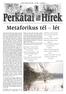 XVIII. ÉVFOLYAM, 2008. 1. SZÁM JANUÁR. Metaforikus tél lét