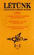 LÉTÜNK TÁRSADALOM, TUDOMÁNY, KULTÜRA. XX. évfolyam, 2-3. szám, 1990. március-június FORUM KÖNYVKIADÓ, ÚJVIDÉK