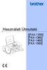 Használati Útmutató [[FAX-1355] [FAX-1360] [FAX-1460] [FAX-1560] [[ ]] [[ ]]]