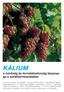 KÁLIUM. a minőség és termésbiztonság tápanyaga a szőlőtermesztésben