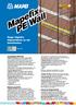 Mapefix PE Wall. Vegyi rögzítés falazatokhoz és kis terheléshez