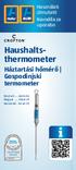 Haushaltsthermometer. Háztartási hőmérő Gospodinjski termometer. Használati útmutató Navodila za uporabo