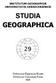 INSTITUTUM GEOGRAPHIÆ UNIVERSITATIS DEBRECENIENSIS
