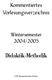 Kommentiertes Vorlesungsverzeichnis. Wintersemester 2004/2005. Didaktik-Methodik. ELTE Germanistisches Institut