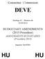 Committee / Commission DEVE. Meeting of / Réunion du 03/09/2014. BUDGETARY AMENDMENTS (2015 Procedure) AMENDEMENTS BUDGÉTAIRES (Procédure 2015)