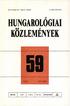 HUNGAROLÓGIAI KÖZLEMÉNYEK
