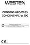 CONDENS HPC-W 85 CONDENS HPC-W 100
