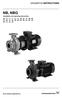 GRUNDFOS INSTRUCTIONS NB, NBG. Installation and operating instructions