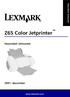 Használati útmutató. Z65 Color Jetprinter. Használati útmutató. 2001. december. www.lexmark.com
