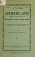 ROVARTANI LAPOK. MAVl FOLYÖII^AT. ^pr. kúlds tekintettel a hasznos és kártékony rovarokra. BUDAPEST, XII. kötet Október 8. füzet.