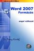 Dr. Pétery Kristóf: Word 2007 angol nyelvű változat