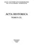 ACTA UNIVERSITATIS SZEGEDIENSIS DE ATTILA JÓZSEF NOMINATAE ACTA HISTORICA. TOMUS ex. HUNGARIA SZEGED 1999