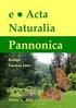 e Acta Naturalia Pannonica