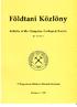 Földtani Közlöny. Bulletin of the Hungarian Geological Society. A Magyarhoni Földtani Társulat folyóirata. Vol No. 4.