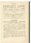 1919. FEBRUÁR 15. ERDÉSZETI LAPOK KÖZLÖNYE KIADJA: AZ ORSZÁGOS ERDÉSZETI EGYESÜLET