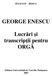 FELICIAN ROSCA GEORGE ENESCU