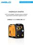 HASZNÁLATI UTASÍTÁS GORILLA POCKETFORCE 200 IGBT. IGBT technológiás, mikroprocesszor vezérlésű egyenáramú elektróda hegesztő inverter