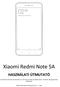 Xiaomi Redmi Note 5A HASZNÁLATI ÚTMUTATÓ. Xiaomi Redmi Note 5A Manual HU v oldal