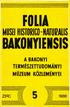 FOLIA MUSEI HISTORICONATURALIS BAKONYIENSIS