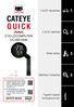 CATEYE QUICK CYCLOCOMPUTER CC-RS100W. A QUICK felszerelése. A QUICK beállítása. Mérés indítása. Beállítások módosítása