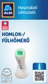 Használati. útmutató HOMLOK-/ FÜLHŐMÉRŐ. Felhasználóbarát. útmutató ID: #05002