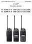 IC-F1000 /S /T VHF adó-vevő készülék IC-F2000 /S /T UHF adó-vevő készülék